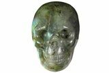 Realistic, Polished Labradorite Skull #116310-1